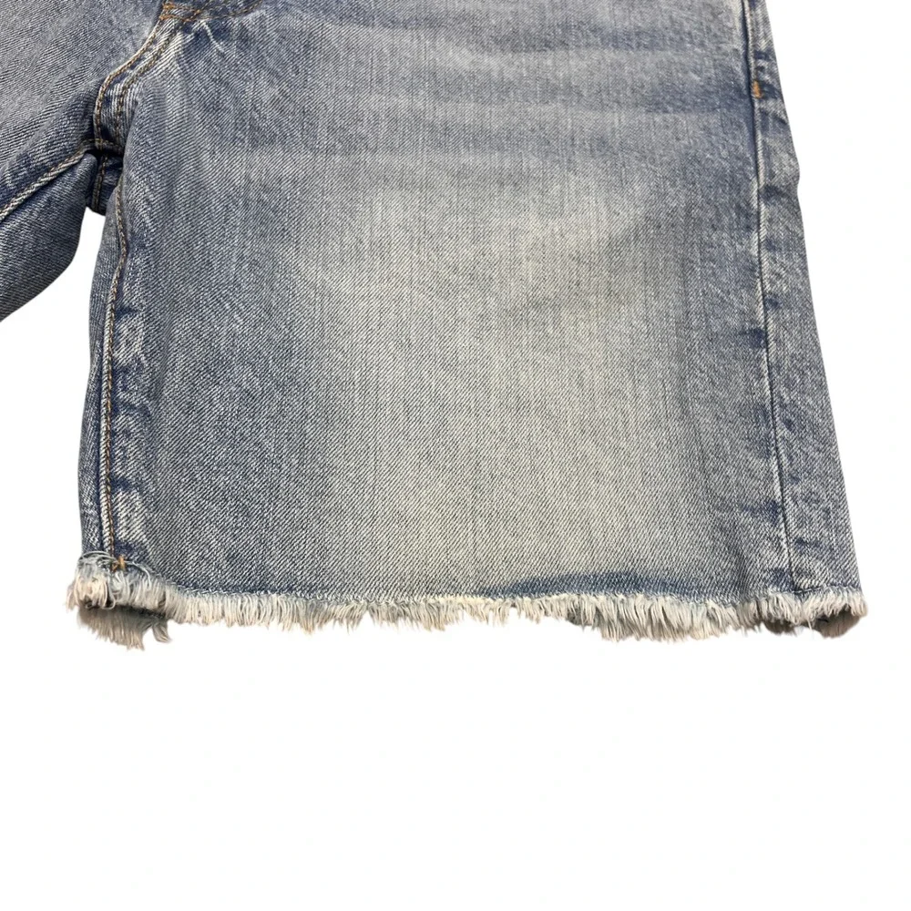 Current/Elliott The Slouchy Cut Off Denim Shorts Light Wash Blue Size 27 Sealine